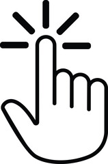 hand click icon vector, hand pointer