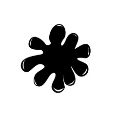 Black Blot Isolated. Ink Spot.Vector Illustration.