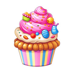 Sweets Cupcake Clipart Illustration