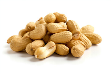 Kacang tanah (Arachis hypogaea) or groundnut. Raw peanuts