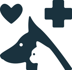 Animal rescue icon. Monochrome simple sign from charity and non-profit collection. Animal rescue icon for logo, templates, web design and infographics.