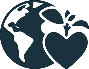 Environmental conservation icon. Monochrome simple sign from charity and non-profit collection. Environmental conservation icon for logo, templates, web design and infographics.