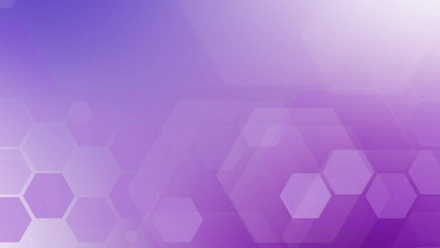 Light purple hexagonal geometric pattern. Abstract looping animation with violet background.