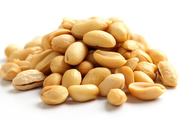 Kacang tanah (Arachis hypogaea) or groundnut. Raw peanuts