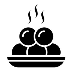 Meat ball Vector Icon Design Illustration