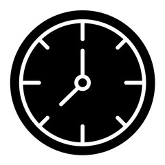 Wall Clock Vector Icon Design Illustration