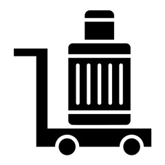 Airport Cart Vector Icon Design Illustration