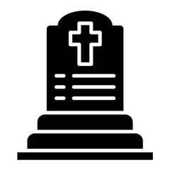 Fototapeta premium Cemetery Vector Icon Design Illustration