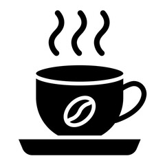 Obraz premium Hot Coffee Vector Icon Design Illustration