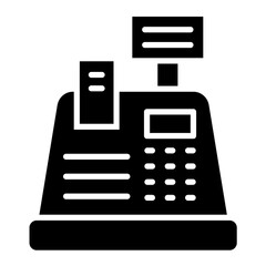 Cashier Machine Vector Icon Design Illustration