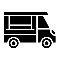 Coffee Truck Vector Icon Design Illustration