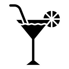 Cocktail Vector Icon Design Illustration