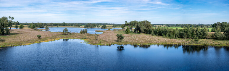 The Fenn with water ponds, sand and ttrees aroudn Turnhout, Flanders, Belgium