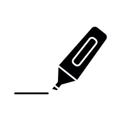 Fototapeta premium highlighter sign symbol vector glyph color icon