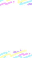 レトロポップ図形ラインフレーム☆PNG