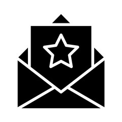 Obraz premium Starred Message Vector Icon Design Illustration