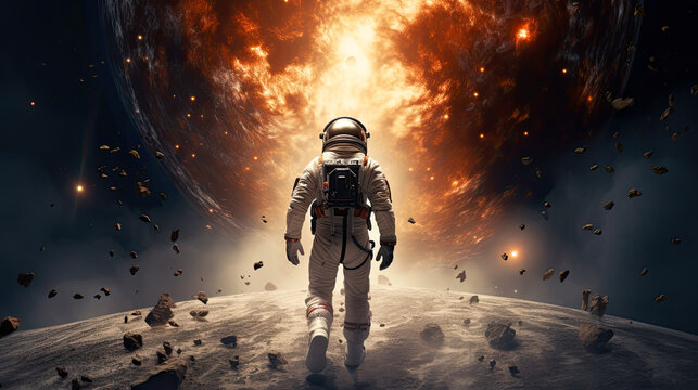 lonely astronaut in time of changes