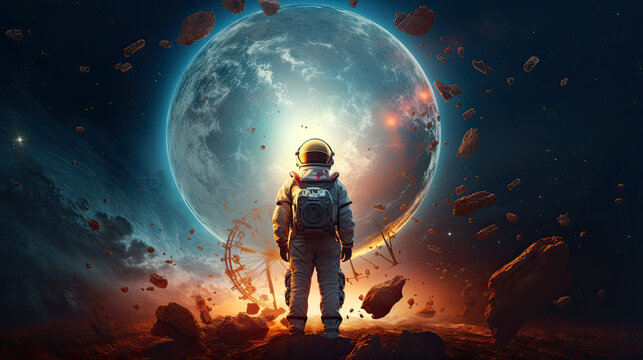 lonely astronaut in time of changes