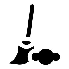 Broom Vector Icon Design Illustration