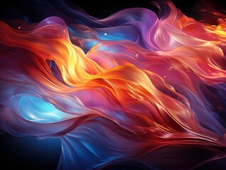 Naklejka premium Abstract Composition of Swirling Lines and Gradients