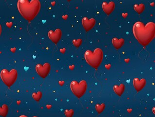 Cute baackground of hearts  for valentine's day 