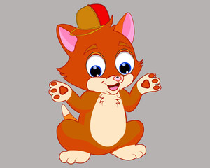 funny cat carton vector design