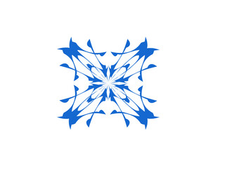 christmas snowflake on white