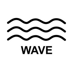 Fototapeta premium Wave icon design template isolated on white background.