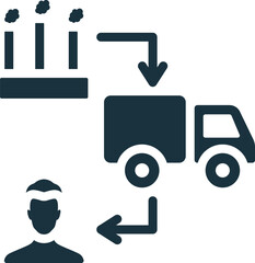 Supply chain icon. Monochrome simple sign from logistics collection. Supply chain icon for logo, templates, web design and infographics.