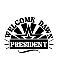 welcome dawn president svg design