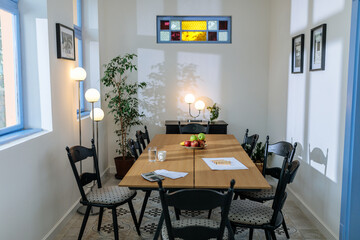 Modern, minimalistic dining room