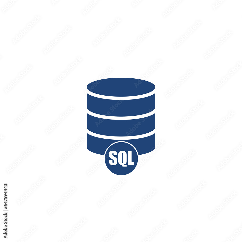 Poster sql icon isolated on transparent background