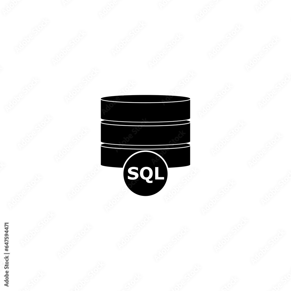 Poster sql icon isolated on transparent background