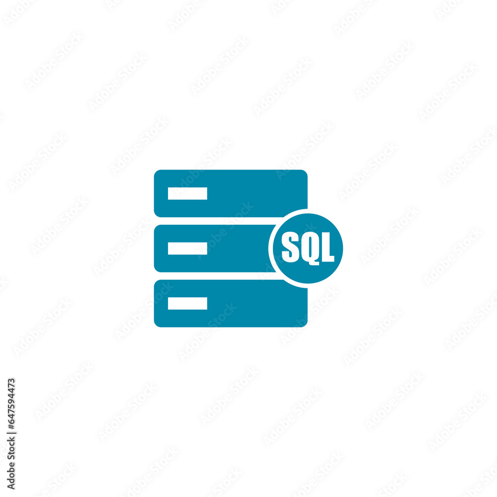 Poster sql icon isolated on transparent background