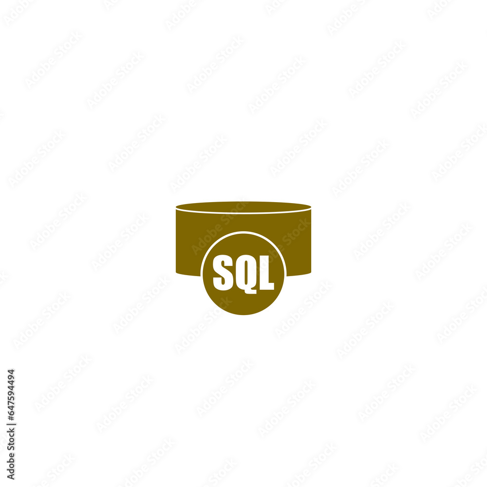 Aufkleber sql icon isolated on transparent background