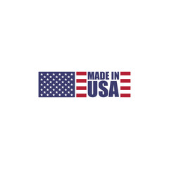 Made in USA flag icon isolated on transparent background