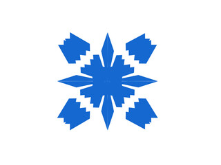 snowflake on white