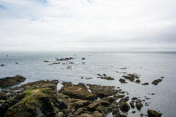Lizard, Cornwall, UK - August, 2023: View of Lizard Point in Cornwall - the most southern point of...