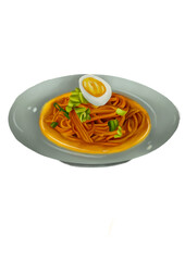 Mie Gomak Andaliman Illustration 