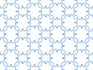 seamless pattern with blue flowers