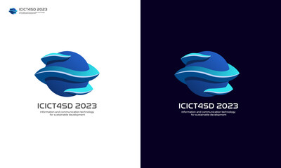 Realistic 3d logo design ball circle gaming detailed modern Free Vector