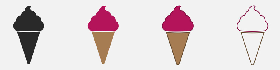 Ice cream vector set