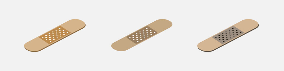 Medical plaster vector. Wound defense