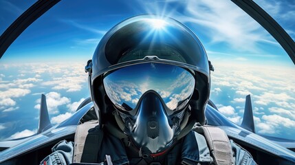 Fototapeta premium skier in the sky