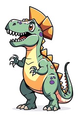 Cartoon dinosaur for tshirt design