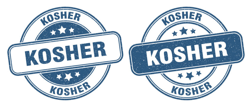 kosher stamp. kosher label. round grunge sign