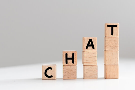 much money. Wooden blocks - the inscription chat