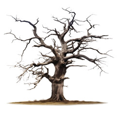 Vector image of a dead tree on a white background.