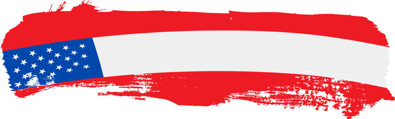 USA flag brush element, vector illustration on a white background