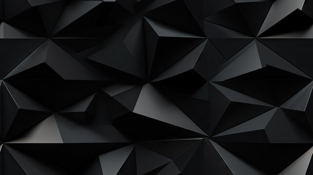 seamless pattern abstract black background with triangles